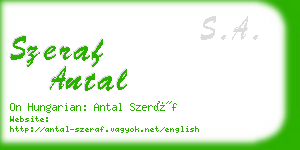 szeraf antal business card
